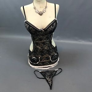 Victoria’s Secret Black French Maid Lingerie 34C